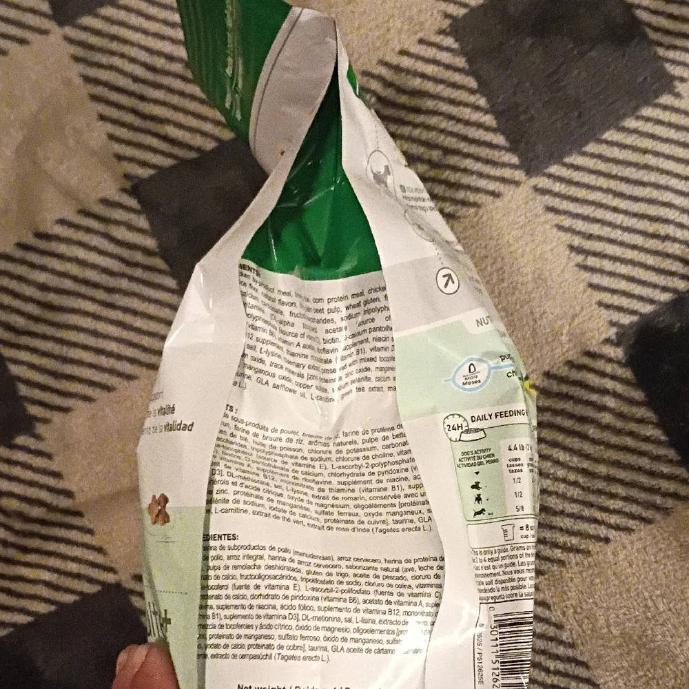 Small/Petit Adult 8+ Dry Dog Food - White & Green